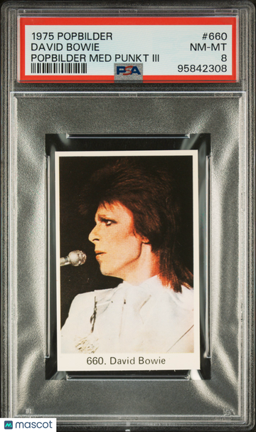 1975 Popbilder Popbilder Med Punkt III David Bowie #660 PSA 8