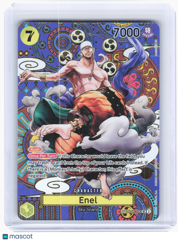 2023 One Piece—Enel #OP05-100 Awakening of the New Era—Super Rare Foil (SP)