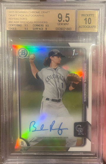 2015 Bowman Chrome Draft Brendan Rodgers Refractor Auto 