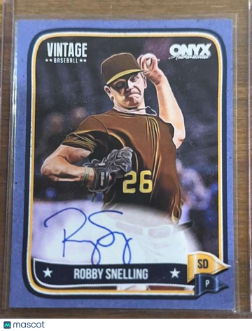 2024 Onyx Vintage - Blue Bordered Autographs Robby Snelling #VAROSN