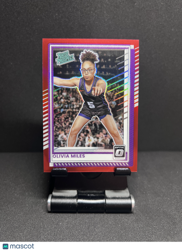 2025 DONRUSS OLIVIA MILES OPTIC RATED PROSPECT RED PRIZM /99 RC