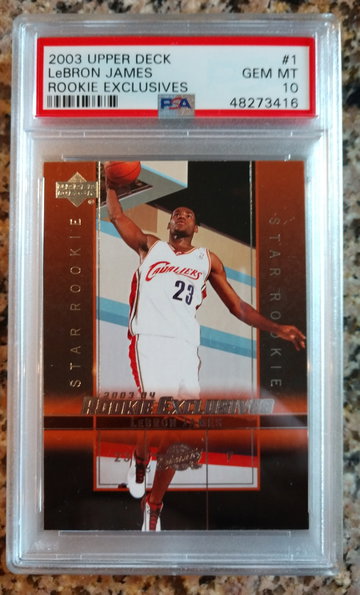 2003 Upper Deck Exclusives LeBron James #1 PSA 10