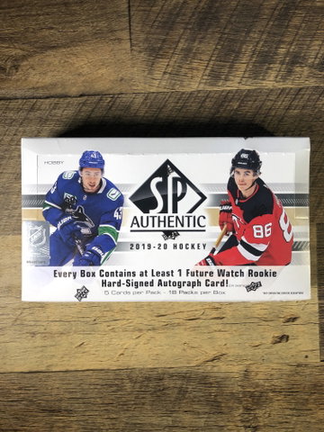 2019-20 Upper Deck SP Authentic Hockey Hobby Box