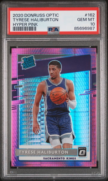 2020 Donruss Optic Hyper Pink Tyrese Haliburton Rookie RC #162 PSA 10