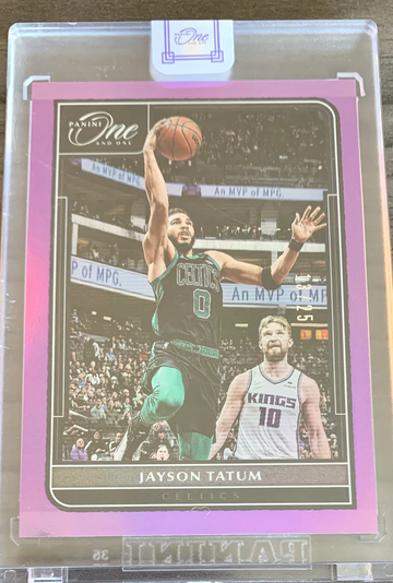 2021-22 Panini One And One Jayson Tatum #1 Purple 13/25.  Rare.  Sealed.