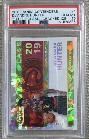 De'Andre Hunter 2019 Contenders RC-Cracked Ice-12/25-Jersey # Match