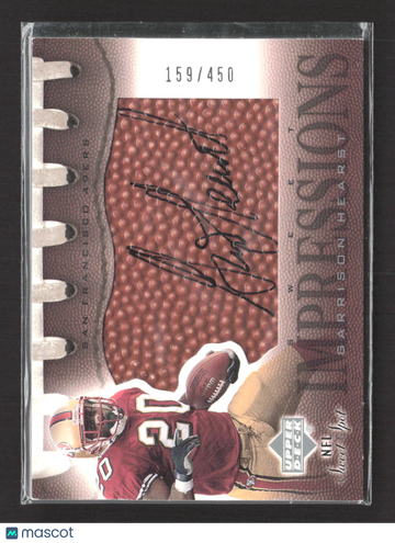 2002 Upper Deck Sweet Spot Sweet Impressions Garrison Hearst #SI-GH /450 Authentic Signature