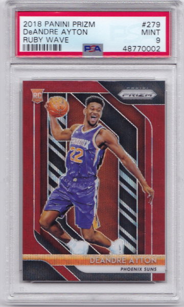 Deandre Ayton 2018 Ruby Wave PSA 9 