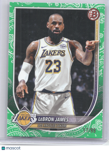 2025 Bowman Basketball LeBron James #121 Green Border /99