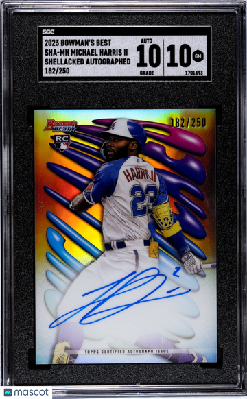 2023 Bowman's Best Michael Harris II #SHA-MH Shellacked Autograph SGC 10 Auto 10