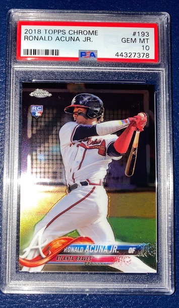 Ronald Acuna 2018 Topps Chrome #193 PSA 10