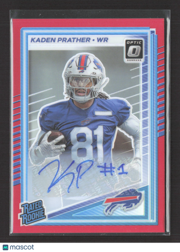 2025 Panini Donruss Optic Kaden Prather #291 Red 60/99 Auto