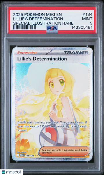 2025 Pokemon Meg EN-Mega Evolution Lillie's Determination Special Illustration Rare PSA 9 #184