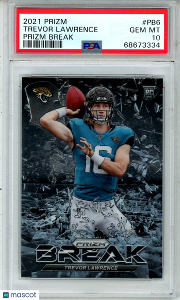 2021 Panini Prizm Prizm Break Trevor Lawrence #PB6 Rookie PSA 10