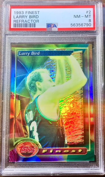 1993 Topps Finest Refractor #2 Larry Bird PSA 8  NM-MT