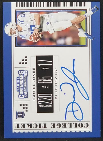 2019 Contenders Draft Picks RC Daniel Jones Auto Rookie