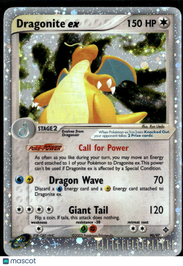 2004 EX Dragon Dragonite EX Holo Rare #90/97