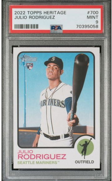 2022 Topps Heritage #700 Julio Rodriguez RC PSA 9