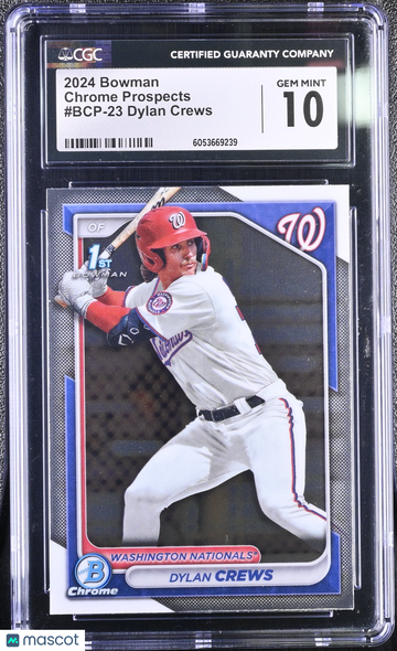 2024 Bowman Dylan Crews #BCP23 Chrome Prospect CGC 10