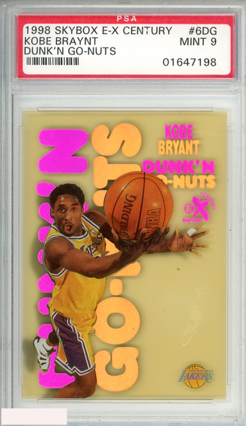 1998 SKYBOX E-X CENTURY DUNKN GO-NUTS KOBE BRYANT #6DG LAKERS HOF PSA 9 MINT