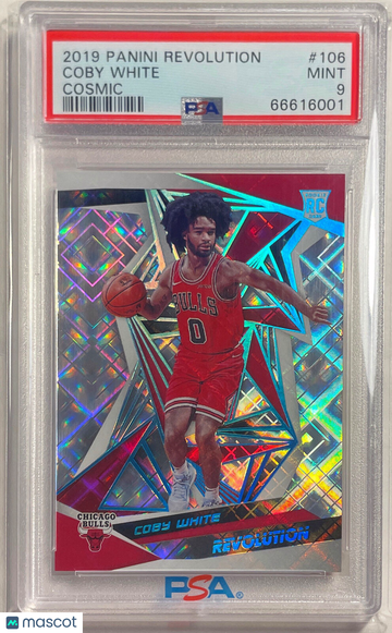 2019 Panini Revolution Coby White #106 Cosmic PSA 9