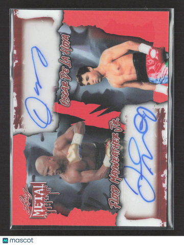 2025 Leaf Metal Floyd Mayweather Jr. Oscar De La Hoya #DA-10 Red Dual Autograph 2/5 Auto