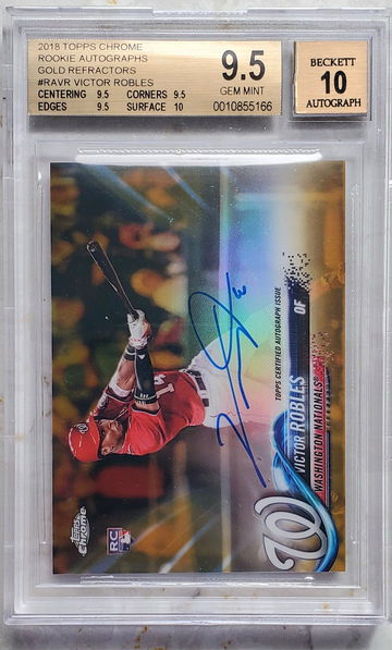 Victor Robles 2018 Topps Chrome Gold Refractor Auto #/50 BGS 9.5+