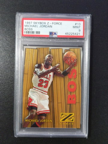 1997 Skybox Z-Force Boss #10 Michael Jordan PSA 9