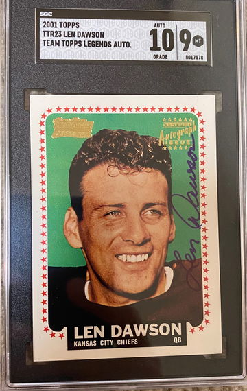 2001 Topps Len Dawson Team Topps Legends Auto