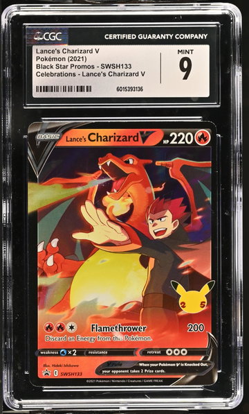2021 Black Star Promos # Lance's Charizard V Celebrations - Lance's Charizard V CGC 9