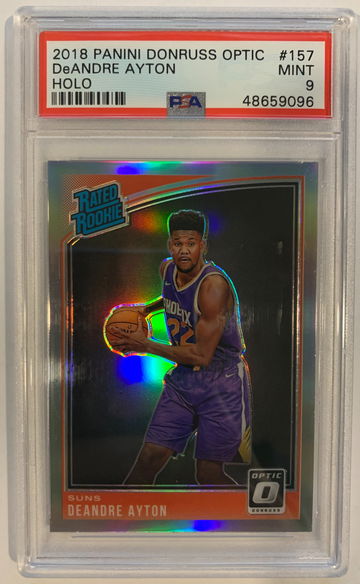 2018 Donruss Optic Holo Prizm #157 DeAndre Ayton Suns RC Rookie PSA 9 MINT