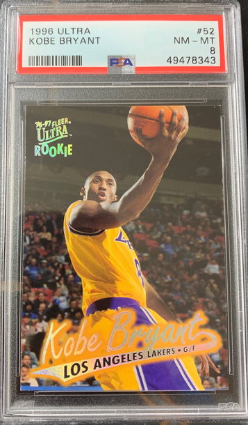 1996 kobe bryant Rookie Ultra PSA 8