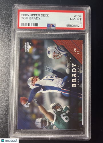 2005 Upper Deck Tom Brady #109 Base Set PSA 8