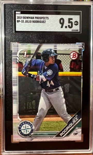 2019 Bowman Prospects BP-33 Julio Rodriguez 1st Bowman SGC 9.5