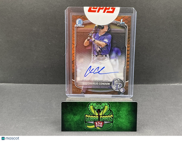 2025 Bowman Chrome Charlie Condon #CPA-CC Orange Reptilian