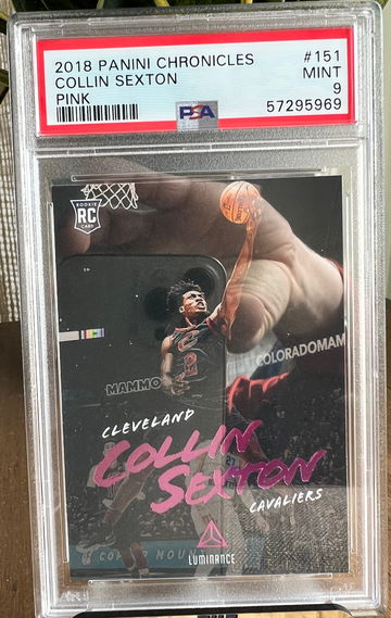 2018 19 Panini Chronicles Collin Sexton Luminance Pink #151 PSA 9 Rookie Card 🔥