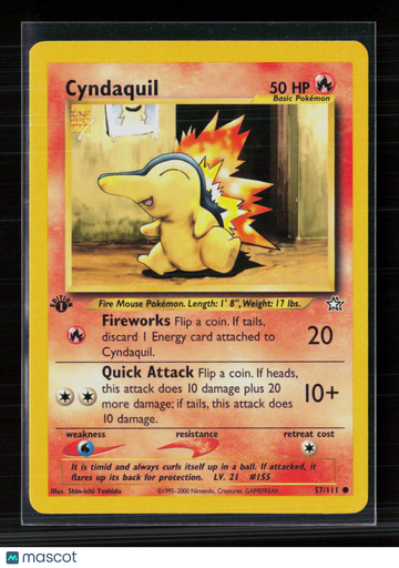 2000 Neo Genesis Cyndaquil 1st Edition #57/111