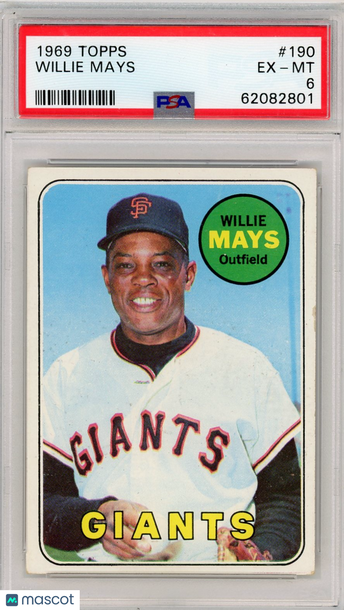 1969 Topps Willie Mays #190 PSA 6