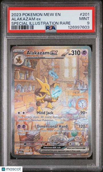 2023 Pokemon Mew EN-151 Alakazam EX Special Illustration Rare PSA 9 #201