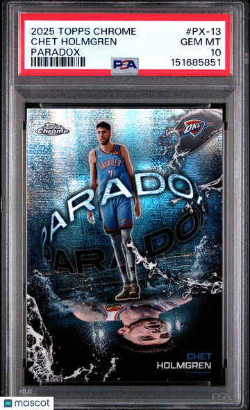 2025 Topps Chrome Paradox Chet Holmgren #PX-13 PSA 10