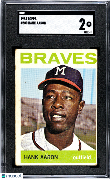 1964 Topps Hank Aaron #300 SGC 2