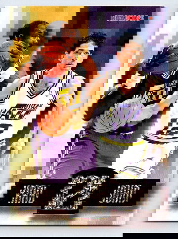 1996 97 NBA Hoops KARL MALONE JOHNSTOCKTON Head 2 Head #HH10