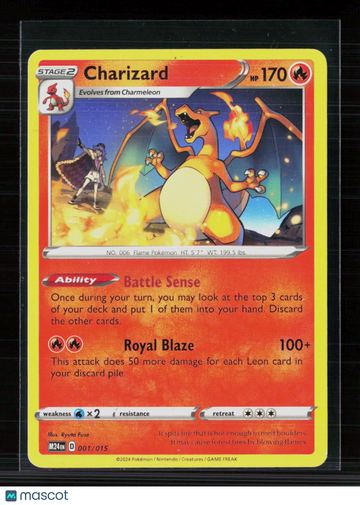 2024 Pokemon McDonald's Collection Charizard Holo Trading Card 1/15 English