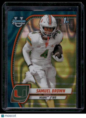 2024 Bowman University Chrome Samuel Brown #159 Pink Lava Refractor