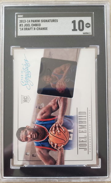 Joel Embiid 2013 Panini Signature '14 Draft X Change XRC SGC 10