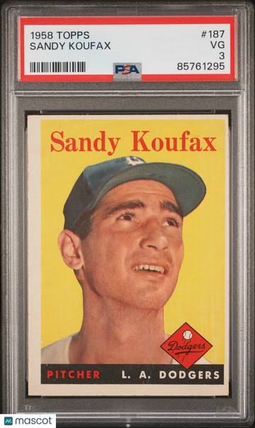 1958 Topps Sandy Koufax #187 PSA 3