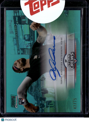 2025 Topps Stadium Club Chrome Dylan Crews #SCC-10 Aqua /75 RC