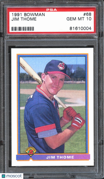 Jim Thome 1991 Bowman PSA 10