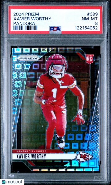 2024 Panini Prizm Xavier Worthy #399 Pandora /400 PSA 8