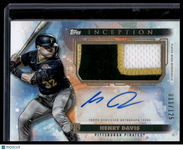 2024 Topps Inception Henry Davis #APC-HD /125 Autograph Patch RC